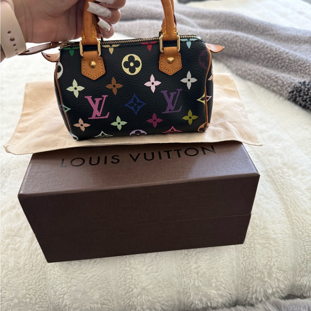 Louis Vuitton Black Multicolor Nano Speedy